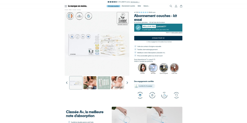 la marque en moins