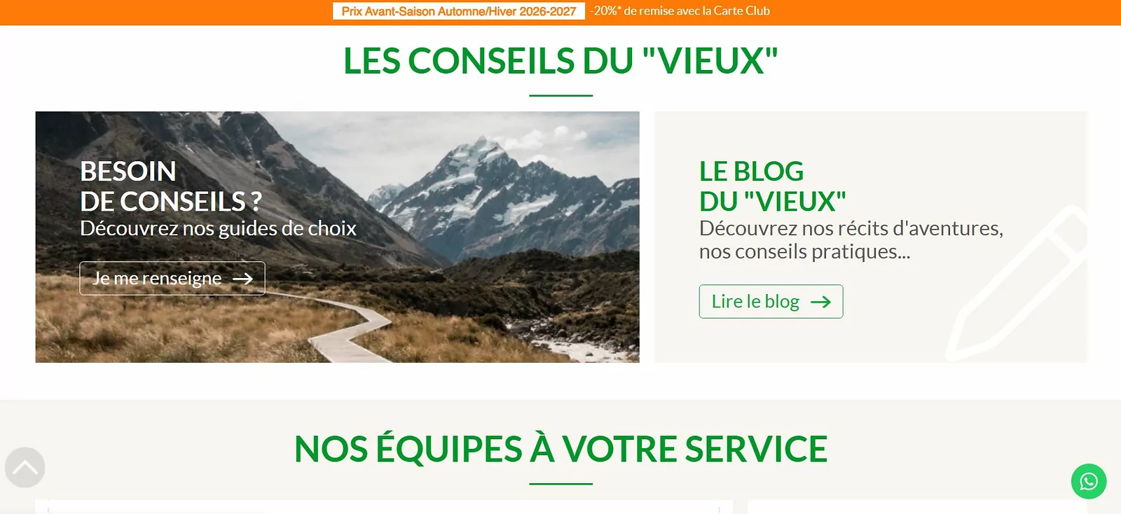 Au vieux campeur