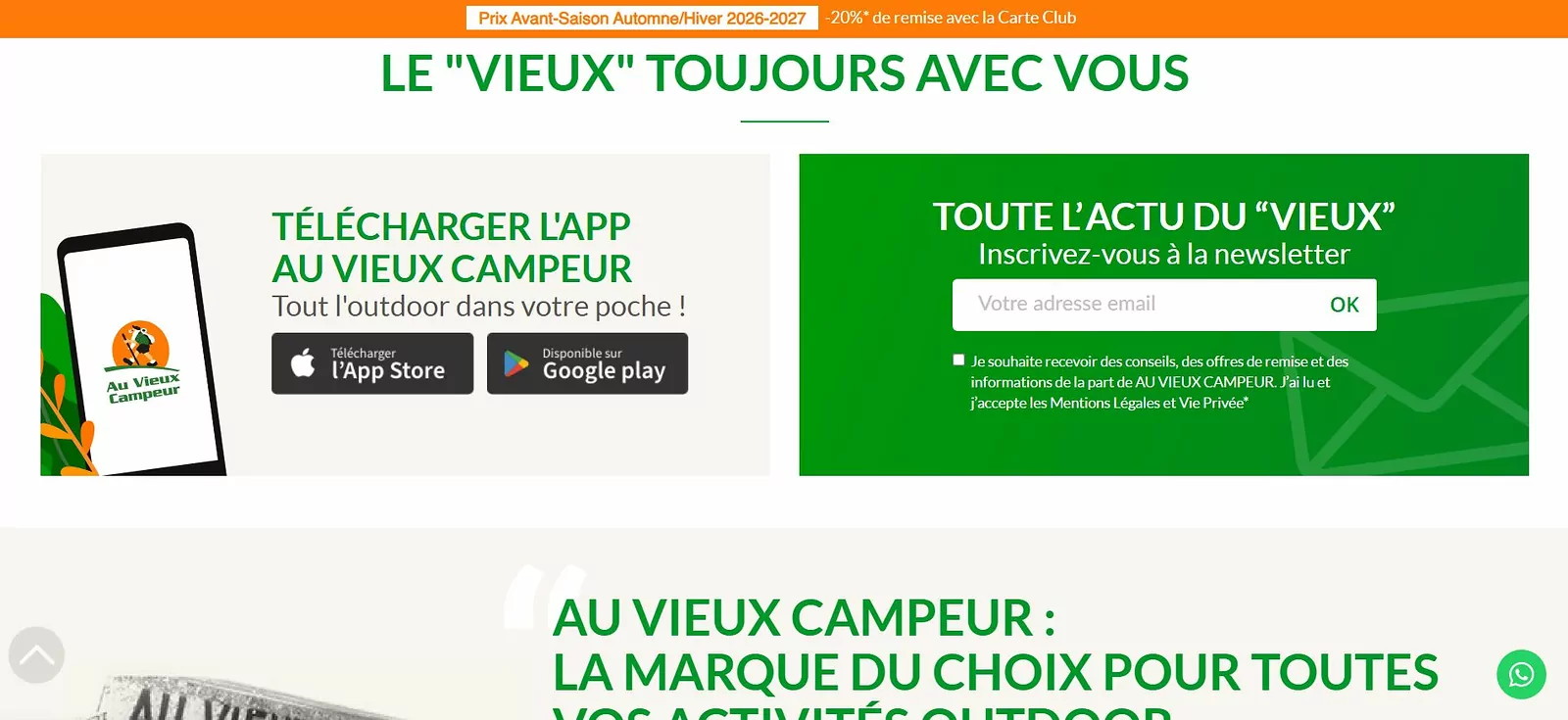 Au vieux campeur