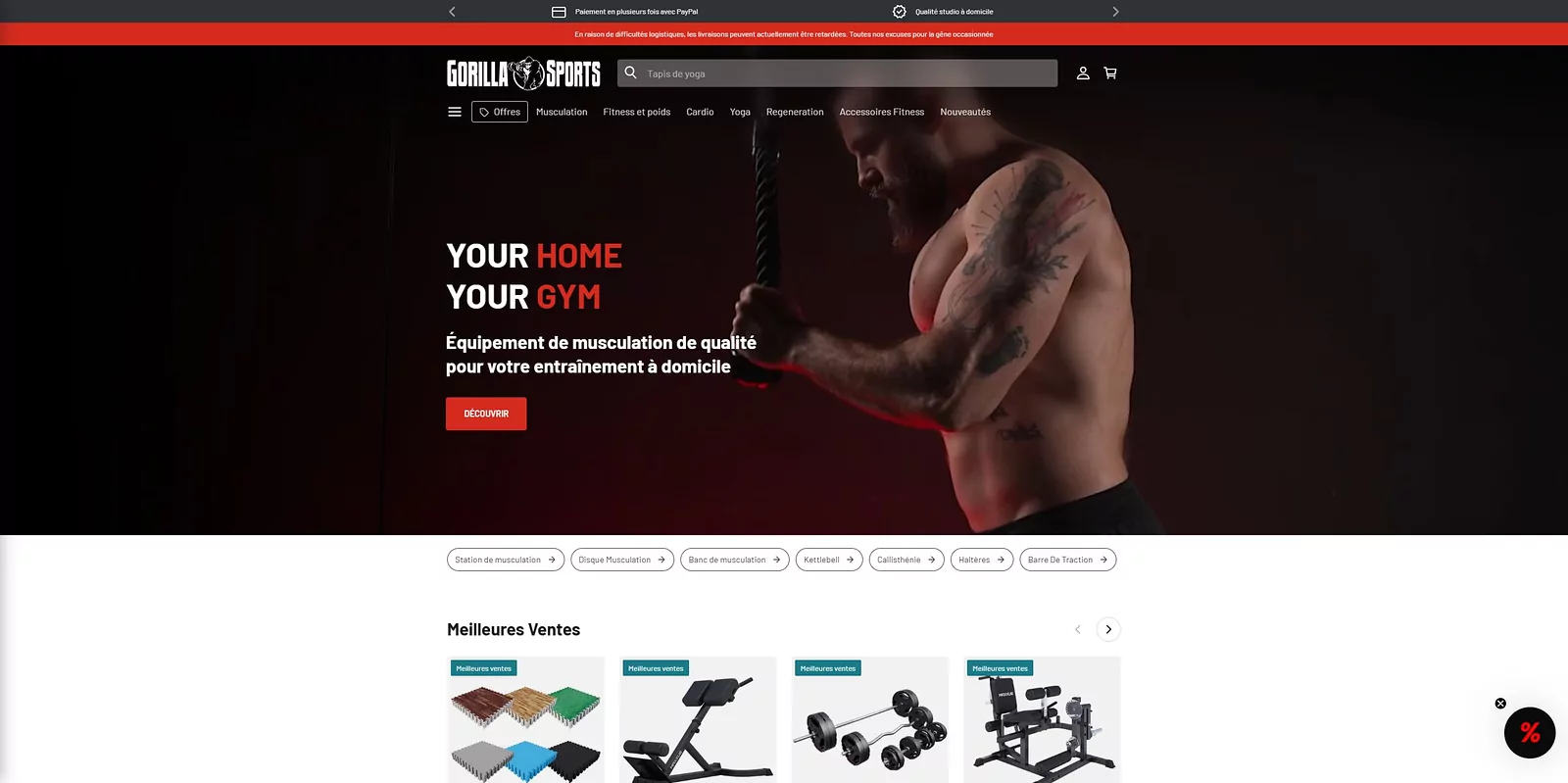 code promo Gorilla Sports
