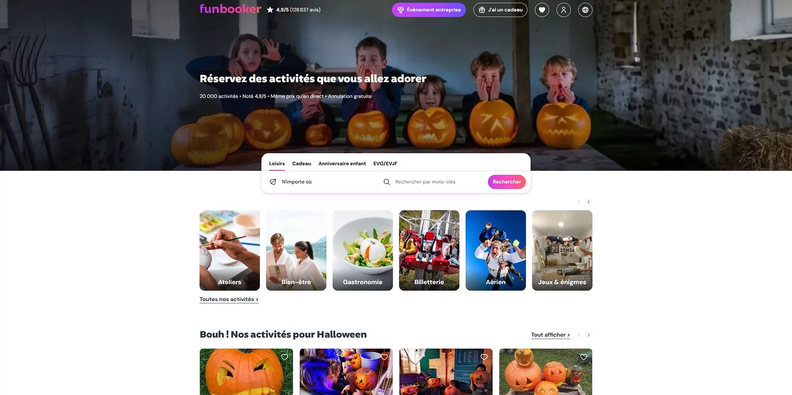 code promo Funbooker