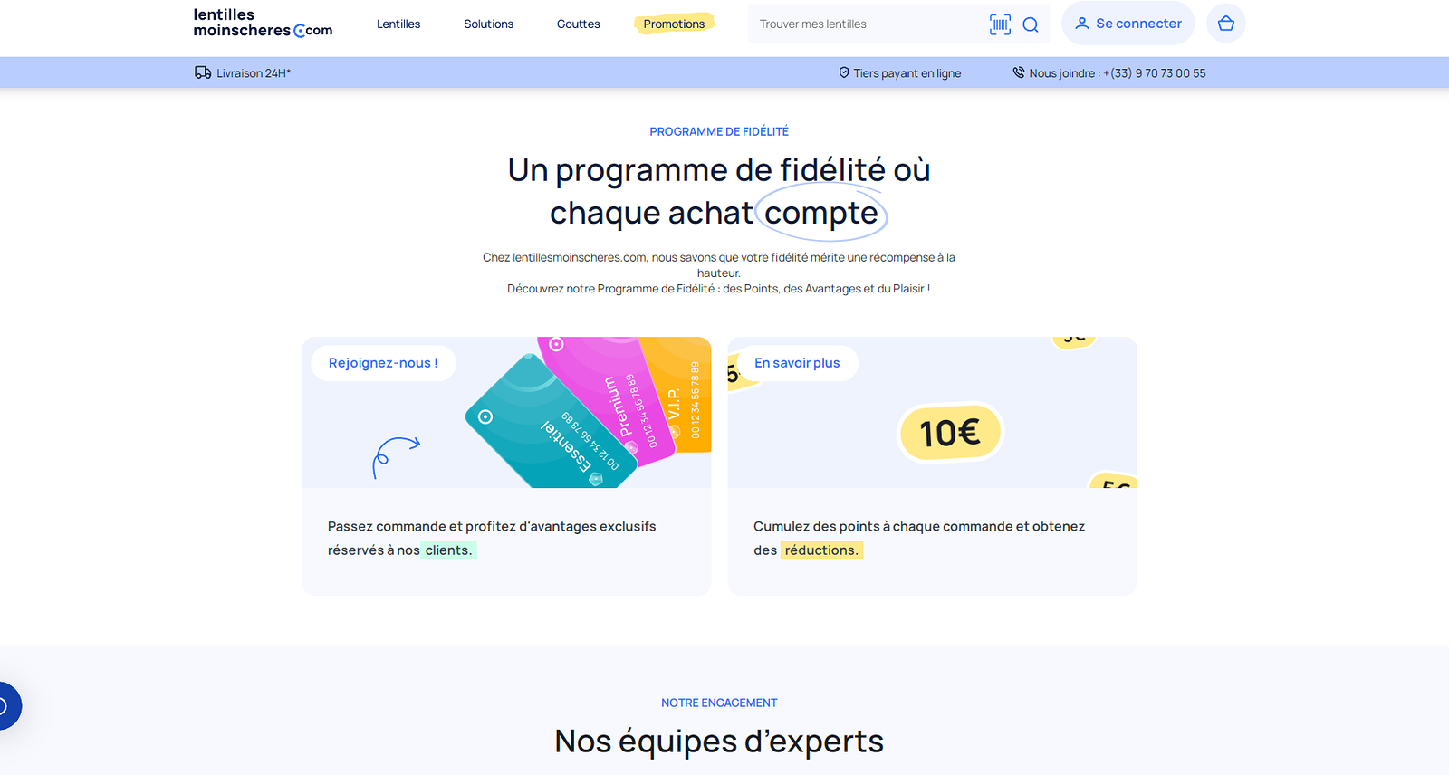 Lentilles moins chères