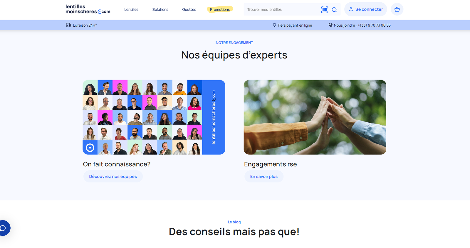 Lentilles moins chères