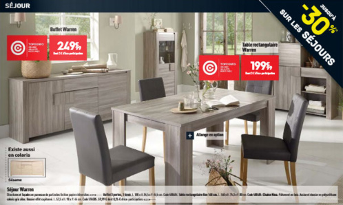 La collection Warren, simple et élégante.