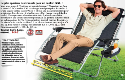 Le transat extra-large Le transat extra-large