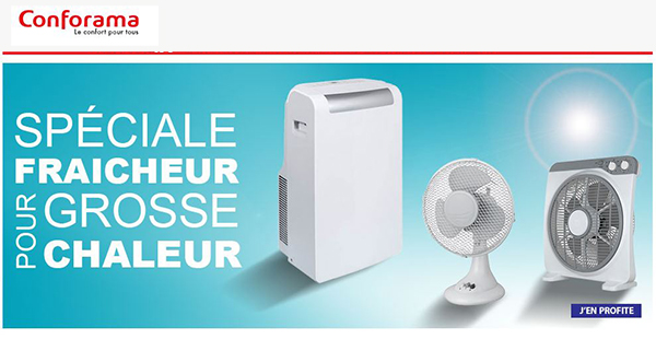 CONFORAMA, Climatiseur ou Ventilateur ? Profitez des promos pour vous protéger de la chaleur CONFORAMA, Climatiseur ou Ventilateur ? Profitez des promos pour vous protéger de la chaleur