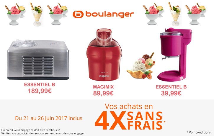 Cliquez ici pour accéder à la page sorbetières Boulanger