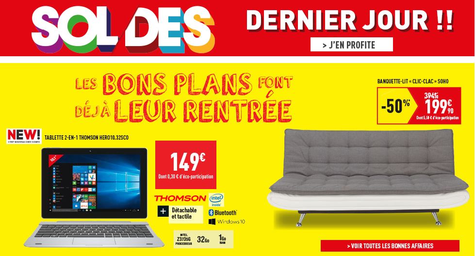 Cliquez ici pour voir les bonnes affaires de la rentrée Conforama