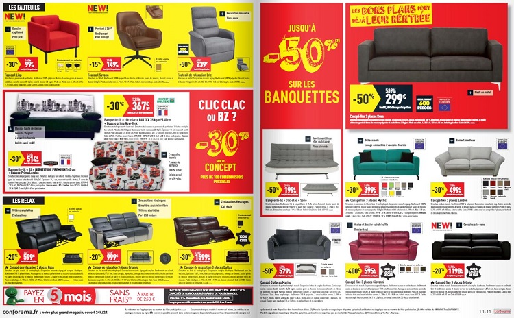 Cliquez ici pour accéder au nouveau catalogue Conforama