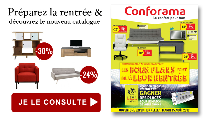 Cliquez ici pour feuilleter le nouveau catalogue Conforama
