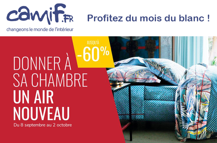 Découvrez les promotions Camif pour le mois du blanc