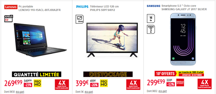 Découvrir la sélection destockage de téléviseurs, ordinateurs, appareils photo, téléphones