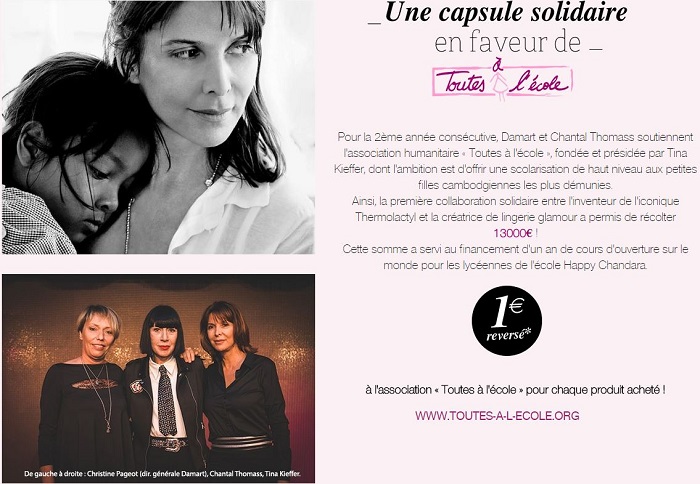 Damart : collection capsule avec Chantal Thomass + 1 cadeau Offert Damart : collection capsule avec Chantal Thomass + 1 cadeau Offert
