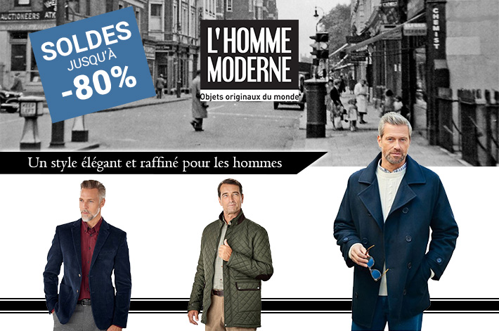 L'HOMME MODERNE : Le style pour les hommes jusqu'à -80% L'HOMME MODERNE : Le style pour les hommes jusqu'à -80%