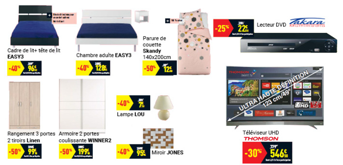 Cliquez pour accéder aux dernières démarques Conforama