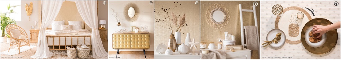 Voir la collection Golden Oasis du catalogue Maisons du Monde Voir la collection Golden Oasis du catalogue Maisons du Monde