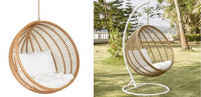 Fauteuil suspendu en résine tressée Maisons du Monde Fauteuil suspendu en résine tressée Maisons du Monde