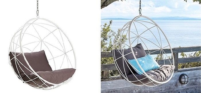 Fauteuil suspendu en métal blanc Maisons du Monde Fauteuil suspendu en métal blanc Maisons du Monde