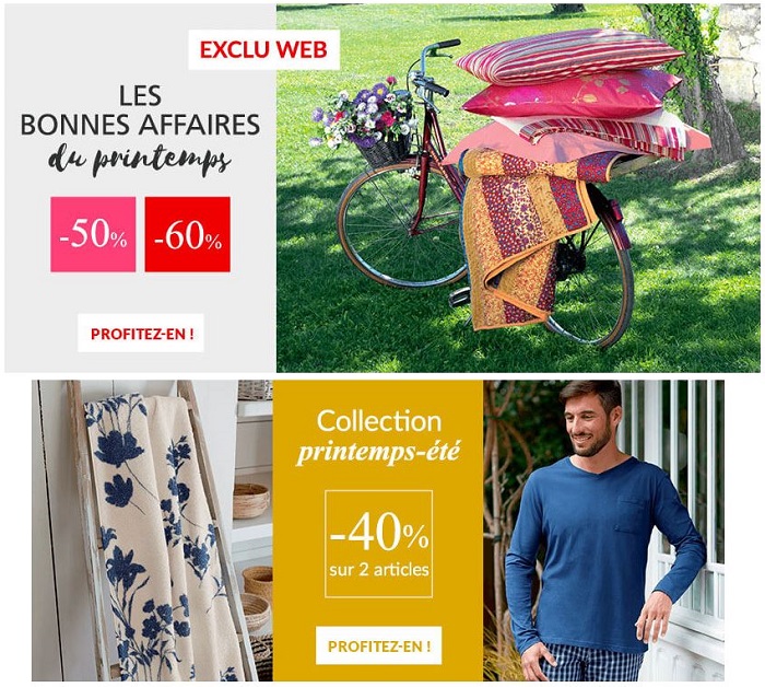 Linvosges : jusqu'à -60% sur la collection printemps ! Linvosges : jusqu'à -60% sur la collection printemps !