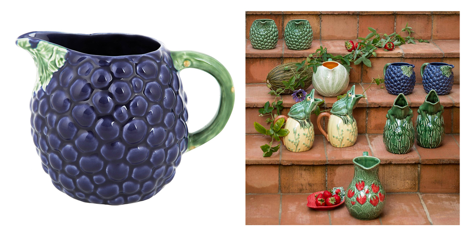 Carafe grappe "Bordallo Pinheiro" à retrouver par ici