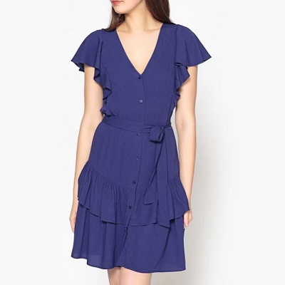 Accéder à la robe à volants de la Brand boutique La Redoute Accéder à la robe à volants de la Brand boutique La Redoute