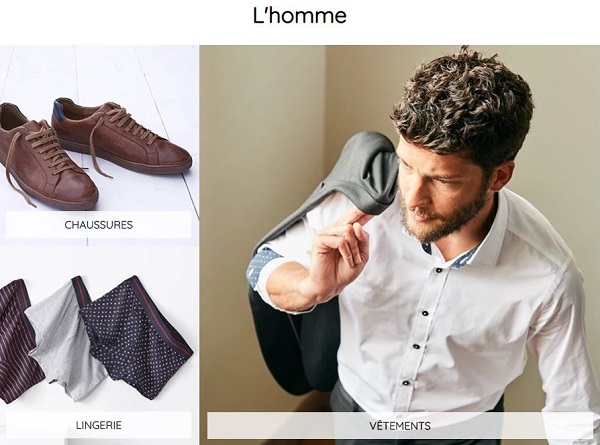 Cliquez ici pour accéder aux vêtements homme La Redoute Collections