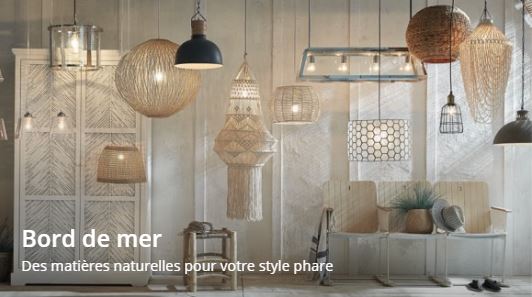 Voir les luminaires tendance bord de mer de chez Maisons du Monde