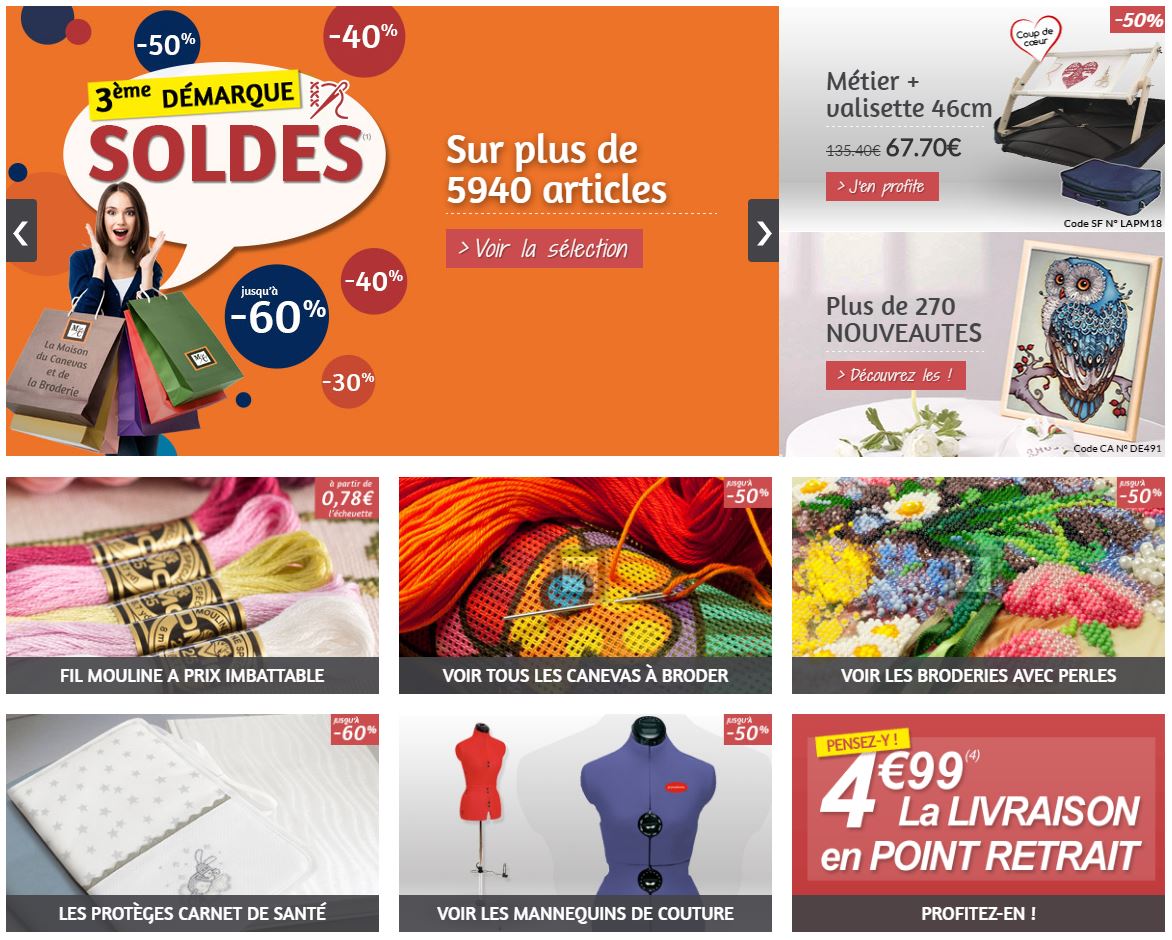 C'est la 3ème démarque chez La Maison du Canevas, commandez vite le catalogue !
