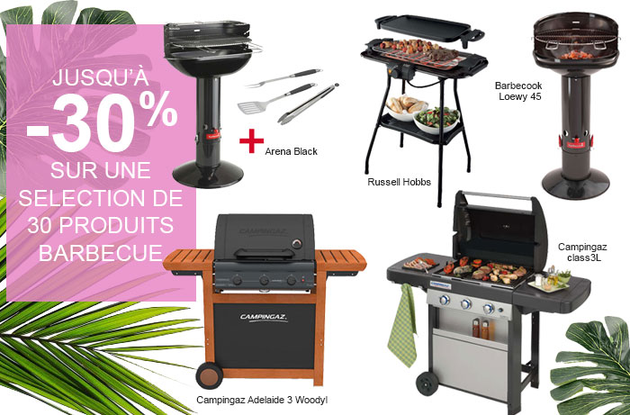 Retrouvez toute la sélection de barbecues et bénéficiez de belles réductions