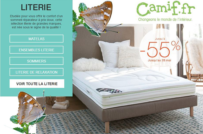 Camif, jusqu'à -55% de réduction sur tout le linge de maison