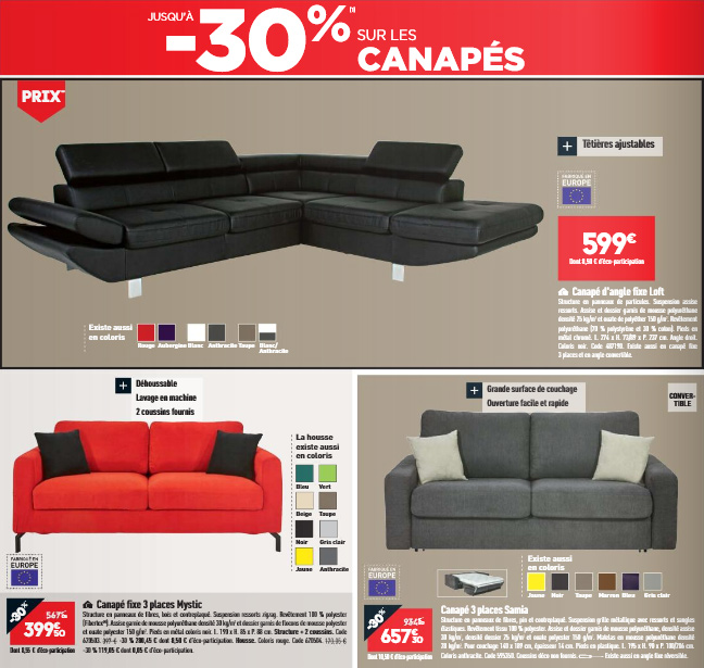 Canapé Conforama
