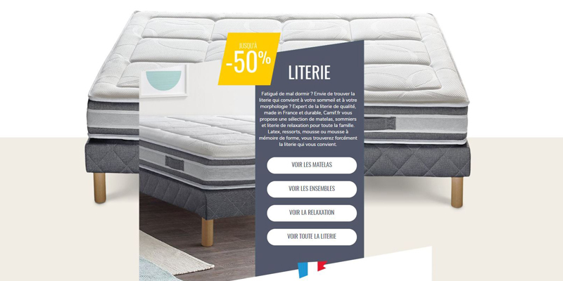Découvrez matelas et sommier à prix réduits