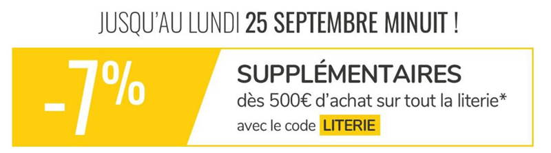 Profitez de 7% de réductions supplémentaires !