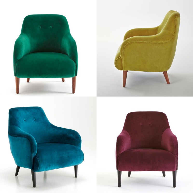 Fauteuil tout velours Lipstick