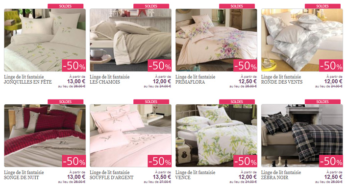 Clique ici pour accéder au Linge de chambre