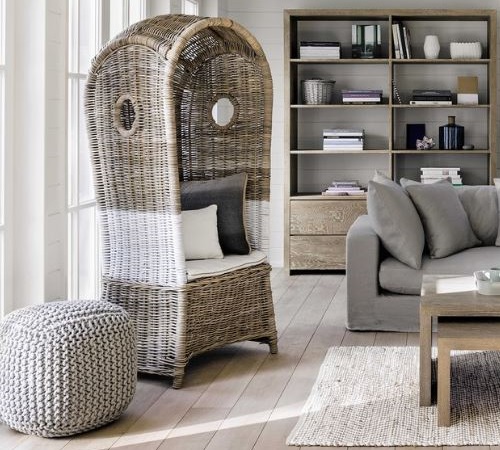 Voir le pouf tressé de chez Maisons du Monde