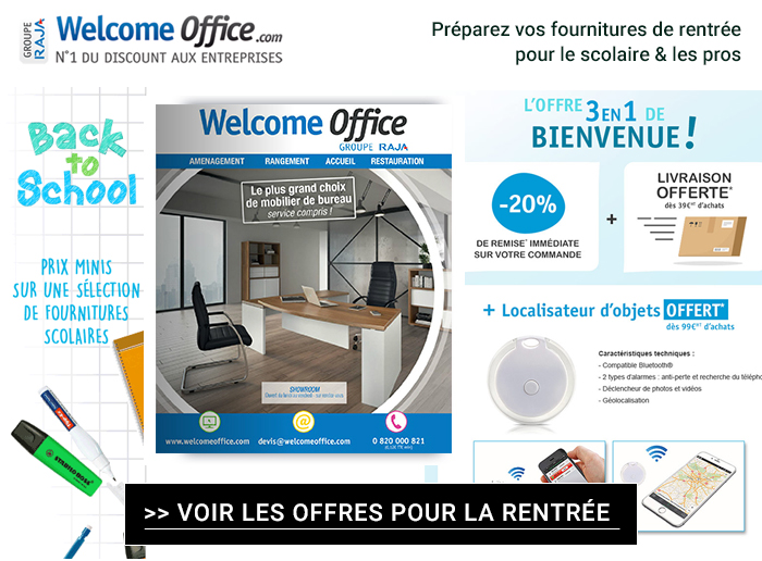 Welcome Office : préparez la rentrée à petits prix + 1 cadeau Offert !