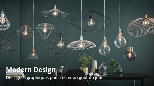 Voir les luminaires Modern Design de chez Maisons du Monde