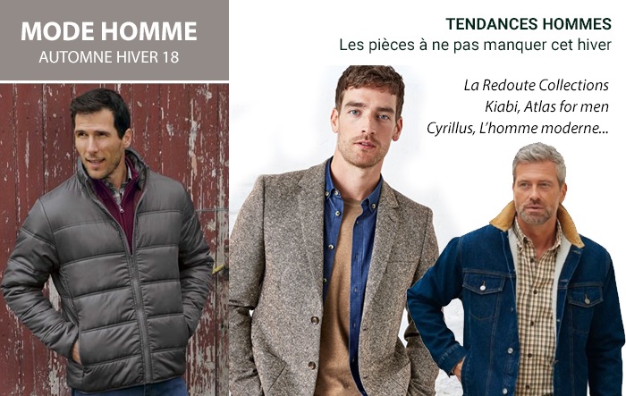 L'Homme Moderne, Atlas for Men, La Redoute : la mode homme automne
