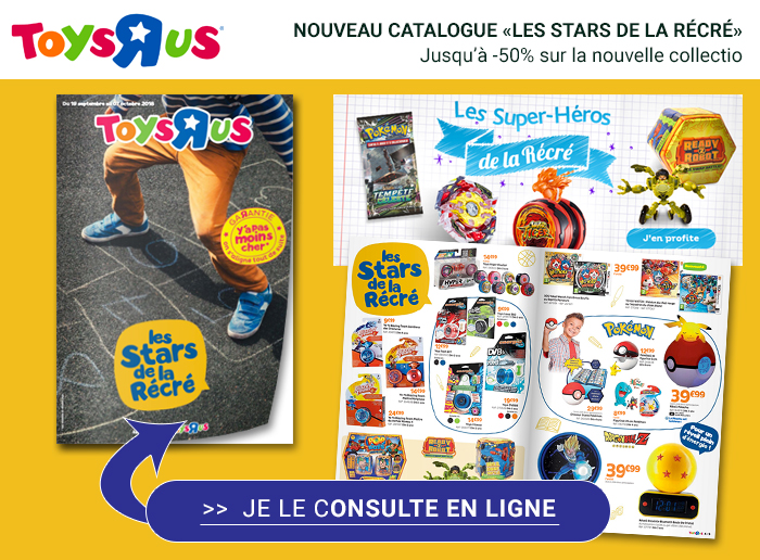Toys'R'us : nouveau catalogue à consulter, les jouets stars de la récré ! Toys'R'us : nouveau catalogue à consulter, les jouets stars de la récré !