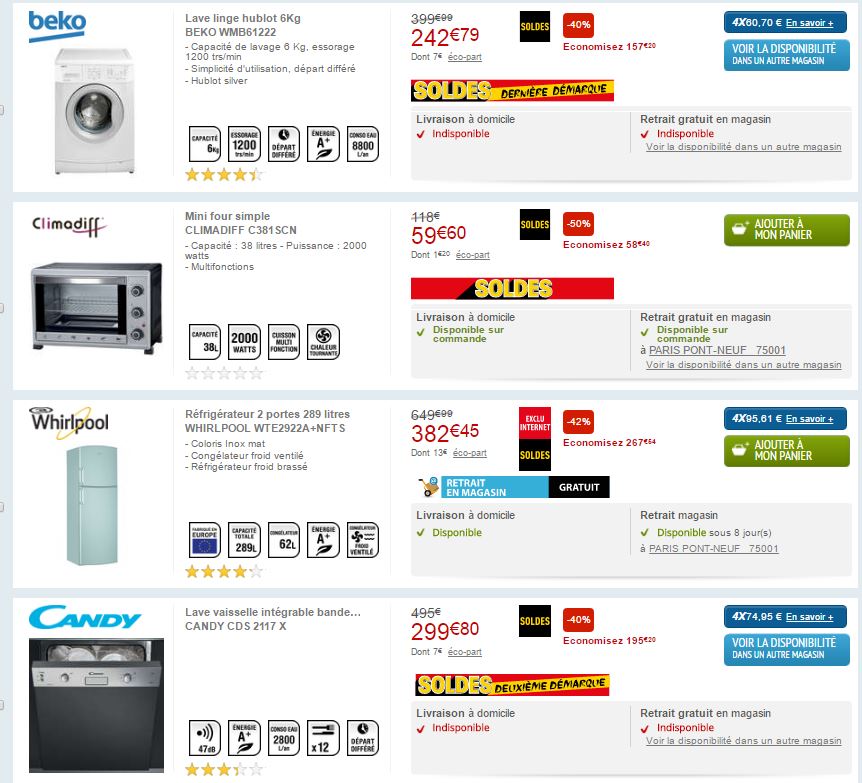 CONFORAMA, pratique la dernière démarque pour renouveler son Electroménager ou sa TV !