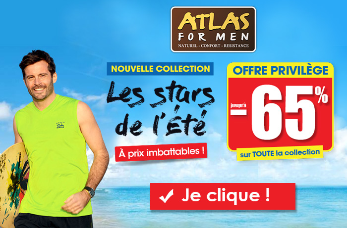 Atlas For Men, -65% sur toute la collection été