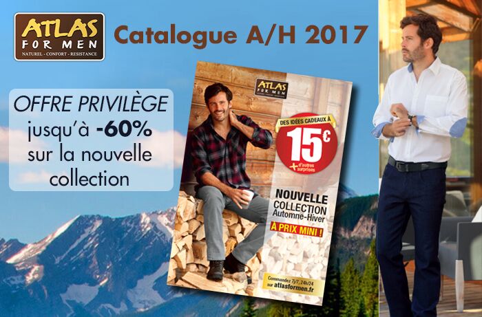 Nouveau catalogue Atlas for Men + CADEAU GRATUIT ! 