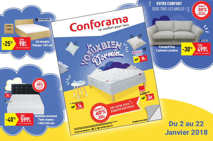 Catalogue CONFORAMA  - 40% TOUTE LA LITERIE 