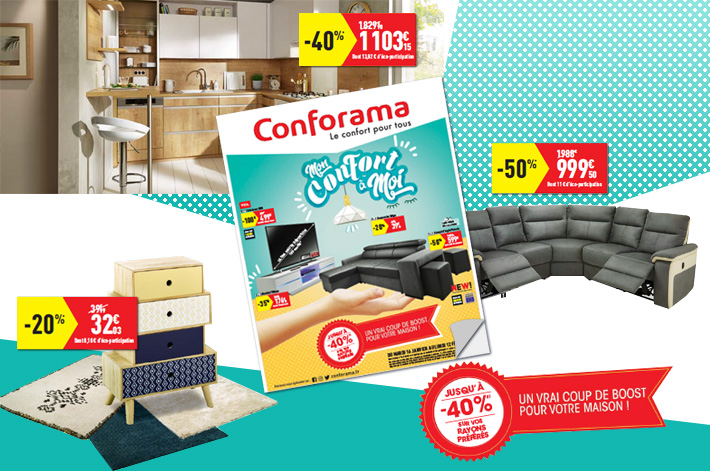 CONFORAMA : Plus de confort jusqu'à -40% !
