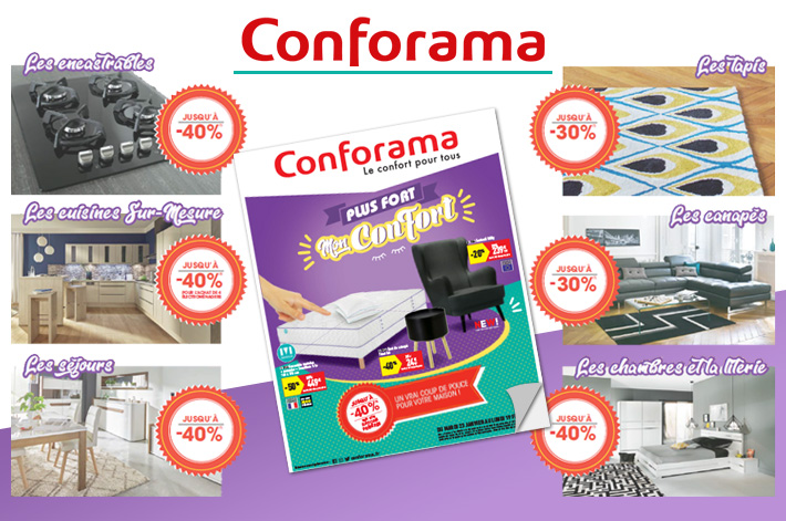 Catalogue Conforama: Jusqu'à -40% de promotion sur la maison !