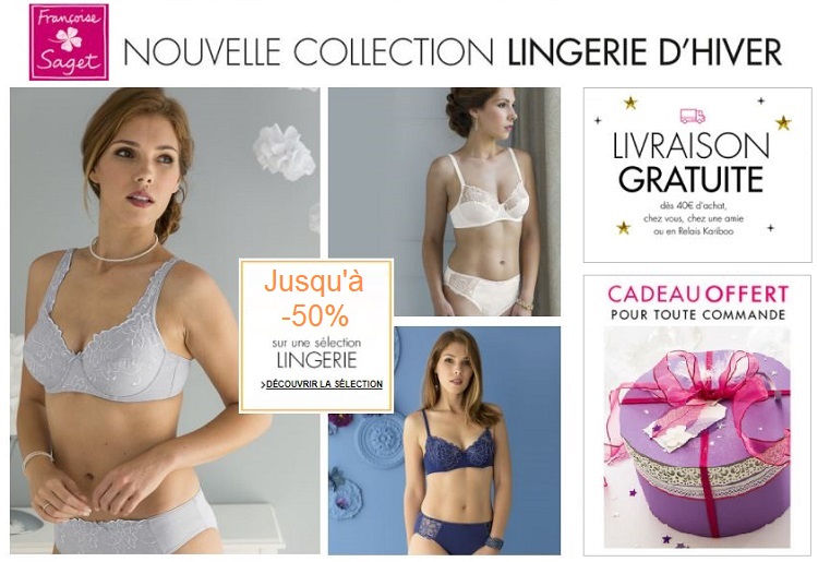Françoise Saget : nouvelle collection lingerie d'hiver jusqu'à -50% 