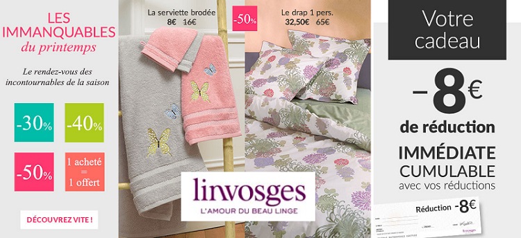 Linvosges : jusqu'à -60% sur la collection printemps !