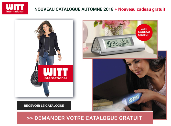 Witt International : nouveau cadeau et nouveau catalogue à recevoir !
