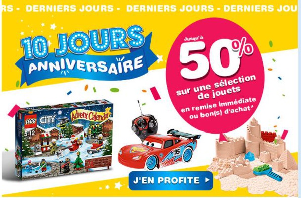 TOYS'R'US, 50% sur une sélection de jouets - Derniers Jours pour en profiter.